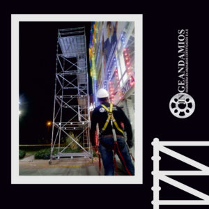 andamio - certificado - alquiler - para montajes publicitarios